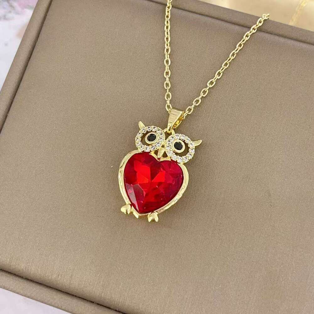 New INS Style Cute Owl Pendant Necklace For Women, Niche Light Personality Collarbone Chain Efe