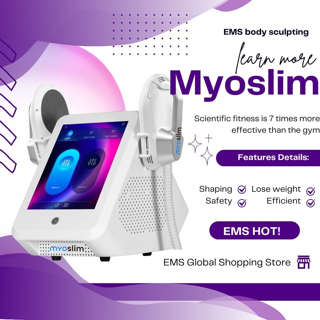EMS Body Muscle Stimulator Machine Myoslim RF High Power For Burn Fat And Build Muscle Aesthetic Body Treatment Machine For Salons