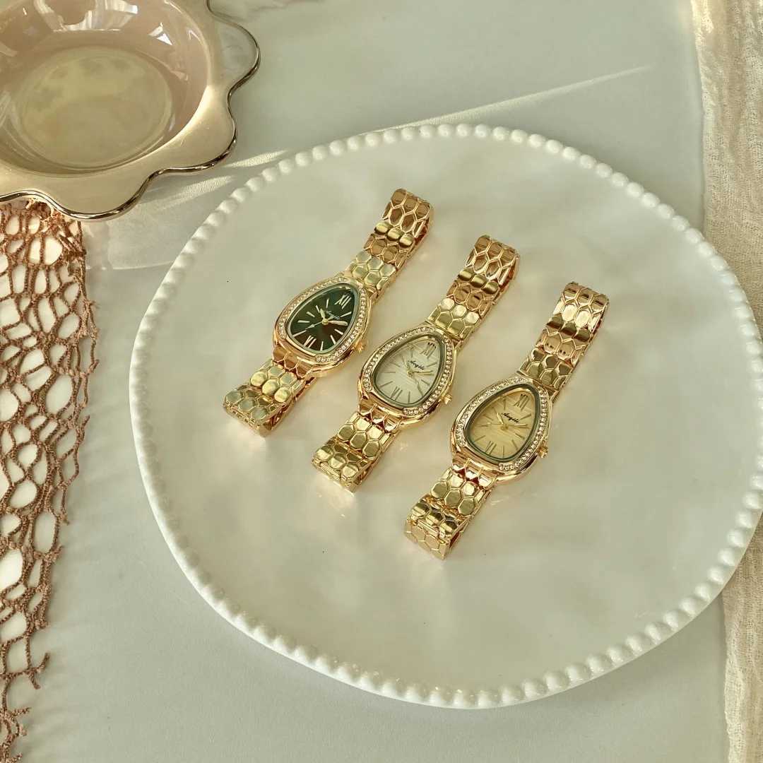 Fashion Snake for Wen Luxury Diamond Dial Stainless Steel Quartz Wrist La Dr Jewelry Fine Watch Y250715