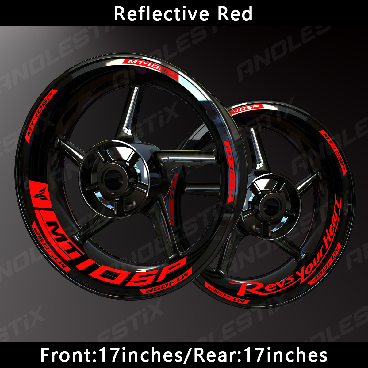 AnoleStix Reflective Motorcycle Wheel Sticker Hub Decal Rim Stripe Tape For YAMAHA MT-10 SP MT10SP