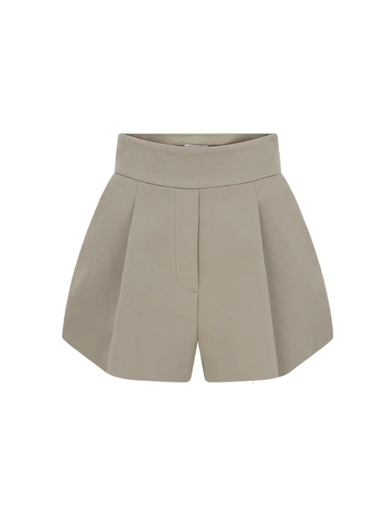 Fashion Trench Coat Shorts Set Women Belt Lapel Double-breasted Long Sleeve Jacket Pleated Shorts 2025 Chic Streetwear Lady Suit 250716