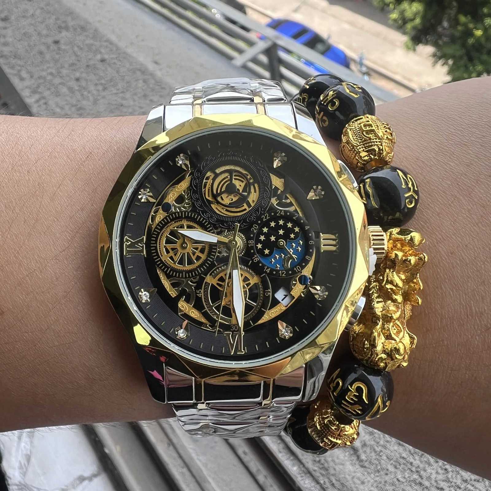 Fashion Man Wrist Waterproof Luminous Chronograph for Men Stainless Steel Mens Quartz is a watch hbre 2024 New Y250715