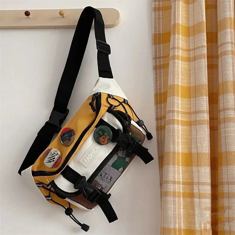 Japanese Style Chest Bag Trendy Casual Crossbody Bag Ins Nylon Small Shoulder Bag Large Capacity Waist Bag Student Mob 250714