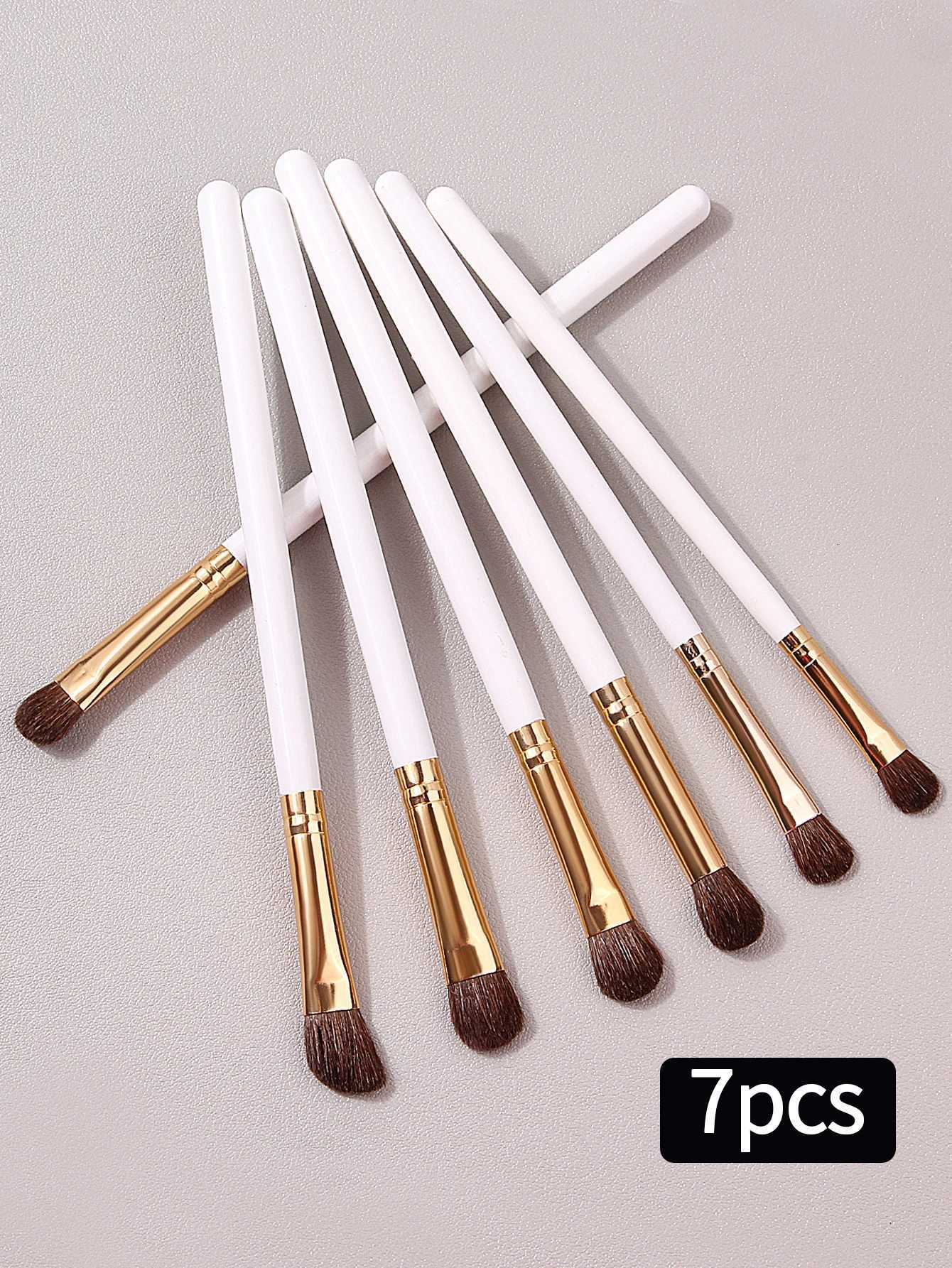 7Pcs Eyeshadow Makeup Brushes Set Natural Animal Horse Pony Soft Hair Cosmetics Blending Smudge Shader Brush Beauty Kit XJ2500716