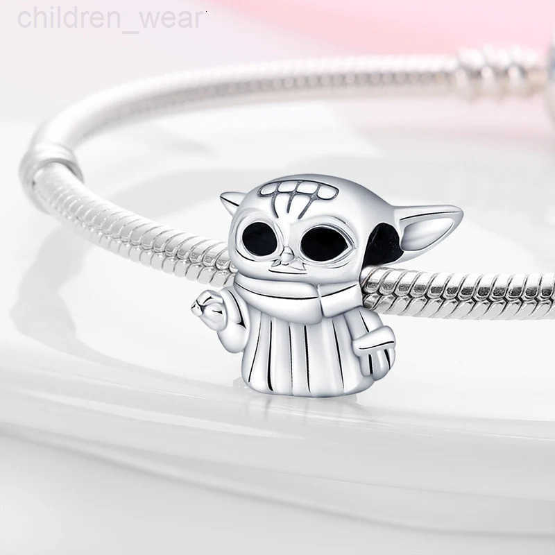 Disney 925 Silver Star Wars Series Yoda Mandalorian Helmet Charm Fits Original Disney Brand Bracelet Women Birthday Gift W20250716