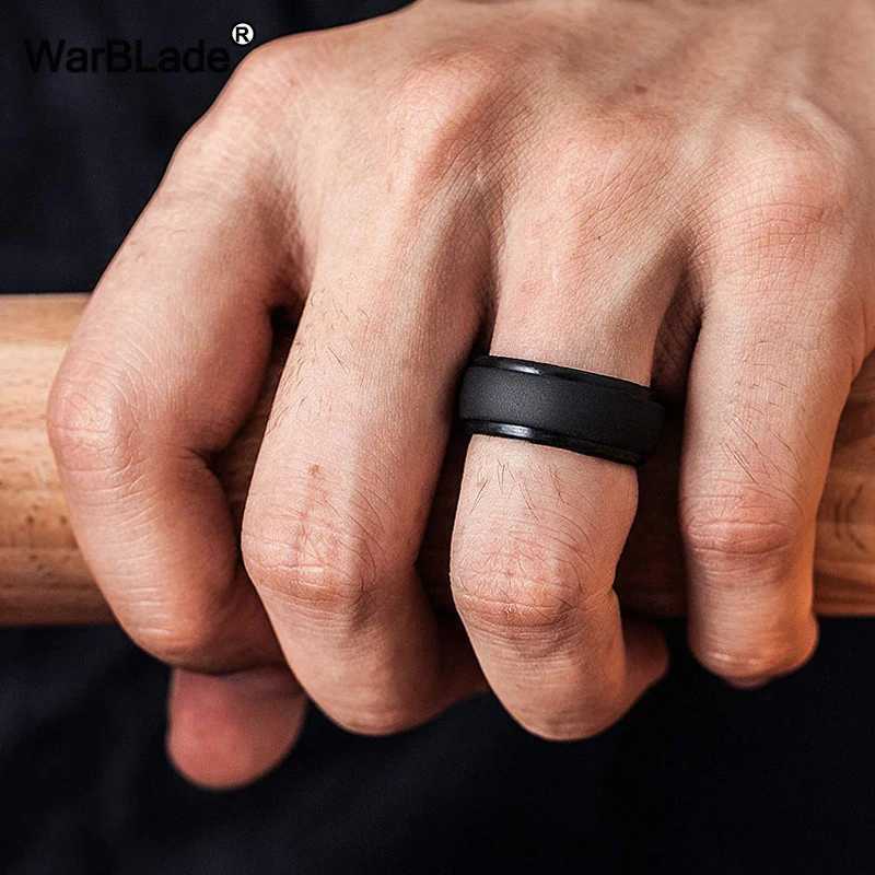 Men Silicone Rings Hypoallergenic Flexible Sports Antibacterial Wedding Rubber Bands 8mm Food Grade FDA Silicone Finger Ring S250716