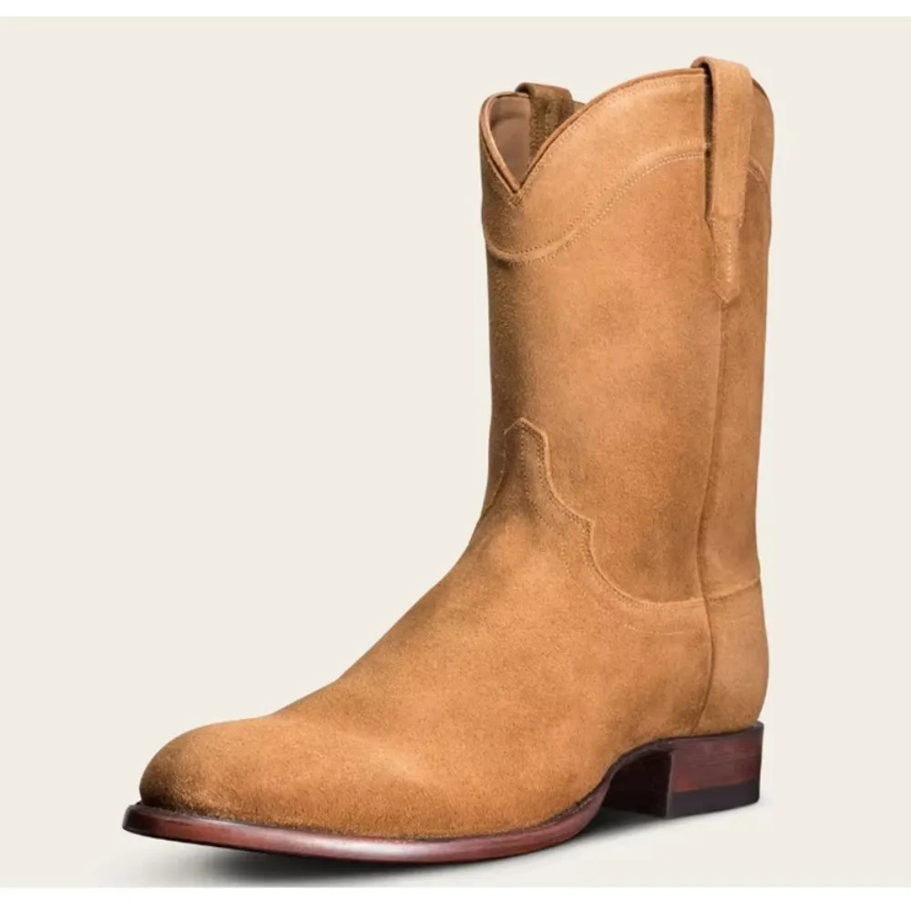 Simple suede medium boots men and women Boots Quality Platform Chelsea Boots Autumn Winter cowboy boots Shoes Size 38-48 250715