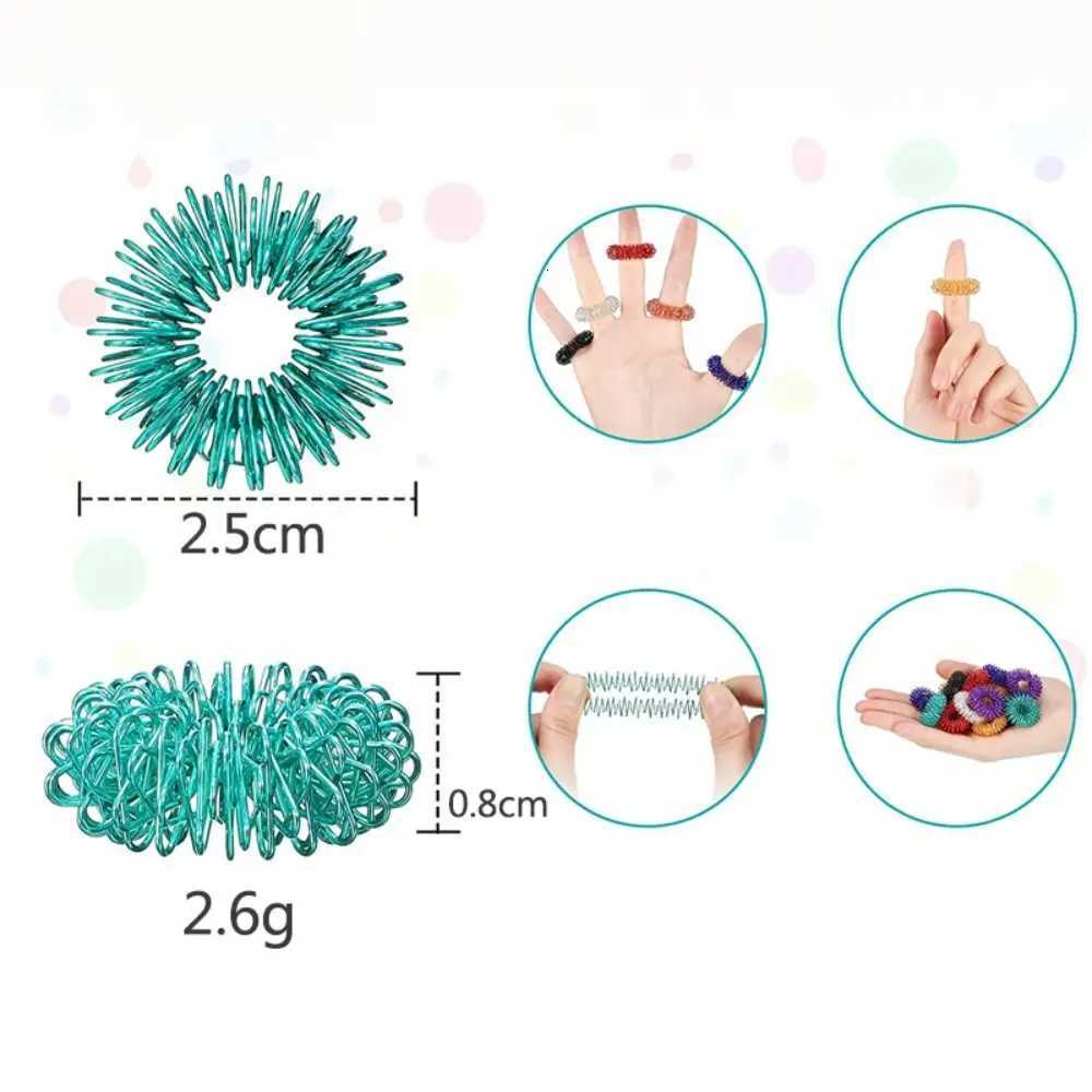 Compact Premium Acupressure Ring Springs Steel Anti Stress Rings Mini 2.5cm Stress Ring Relaxation Fingers S250716