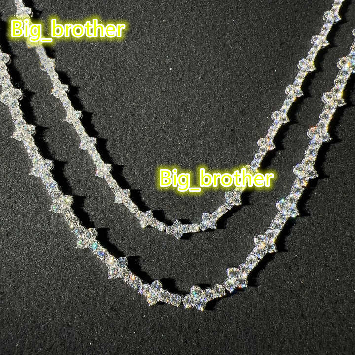 Cross Shape Silver Real Gold Plated Hip Hop Jewelry D VVS Moissanite Diamond Cross Cluster Tennis Fashion Charm Bracelets