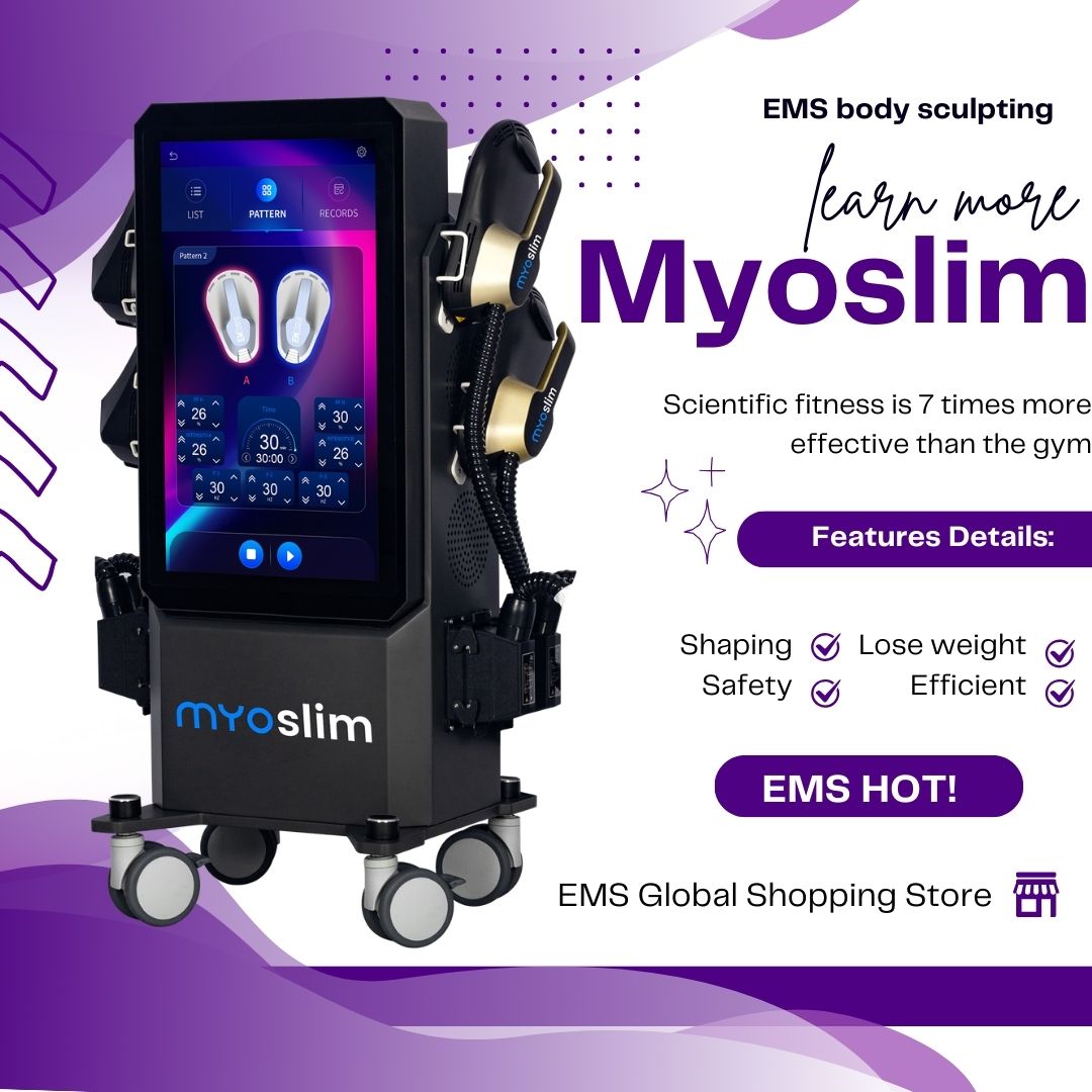 Myoslim EMS Body Sculpting Machine With Radio Frequency For Fat Reduction And Body Shaping Weight Loss Machine For Women And Spa Use