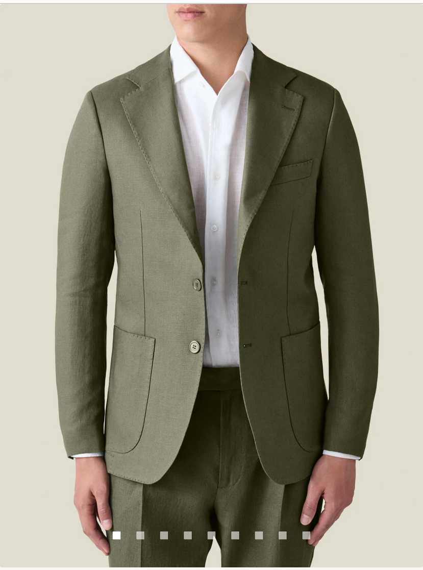 Two Pieces Handsome New Fashion Groom Wedding Tuxedos Men Suits Jacket Two Button Customized Notched Lapel Pockets Bridegroom Tailor Made Coat Pants