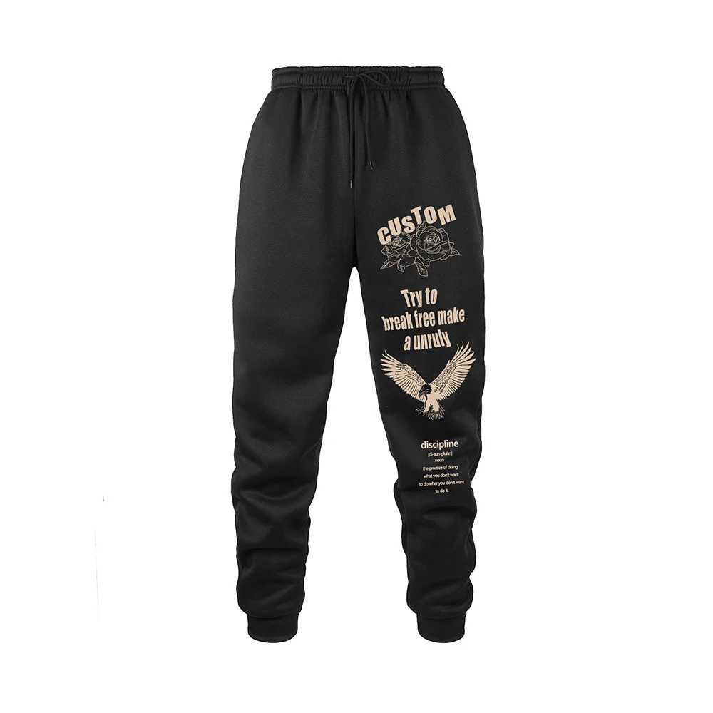 Men Sweatpants Spring Autumn New Jogger Gym Sports Fitness Printed Casual Pants Mid Waist Drawstring Training Pants y250716