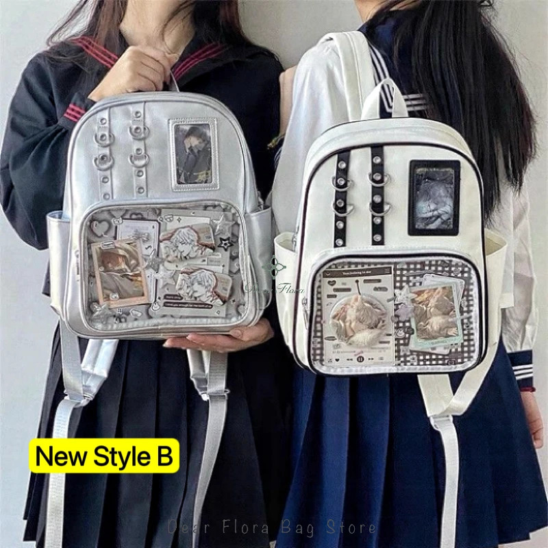 Y2K Cute Mini Backpack Women Kawaii Ita Bag Sweet Girl Transparent Rucksack DIY Personality Display Knapsack Lolita Shoulder Bag 250714