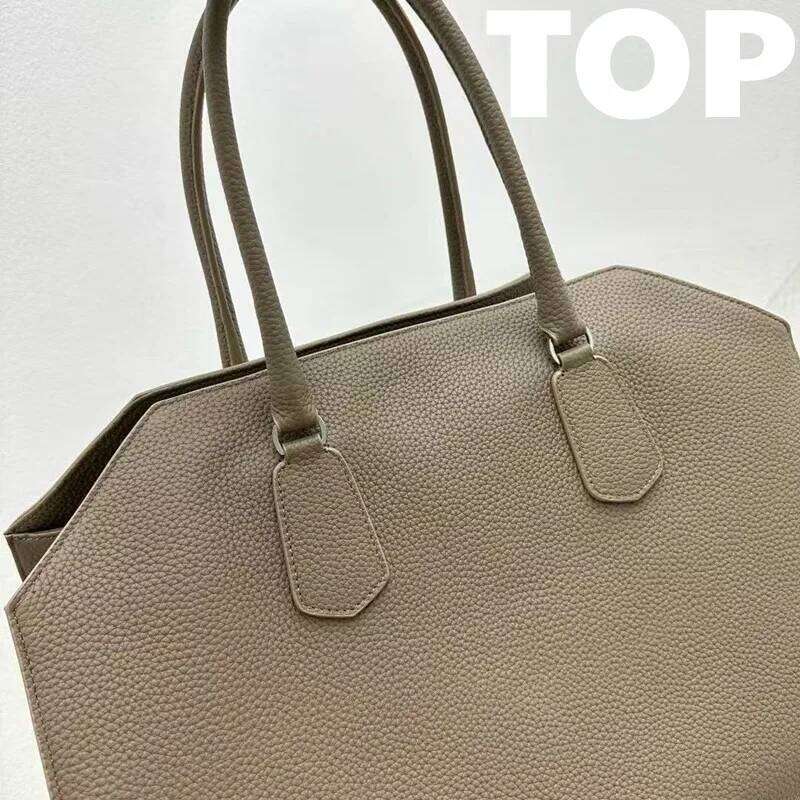 Women's Classic Simple Solid Color Large Capacity Handbag Genuine Leather Business Commuter Multiple Styles
