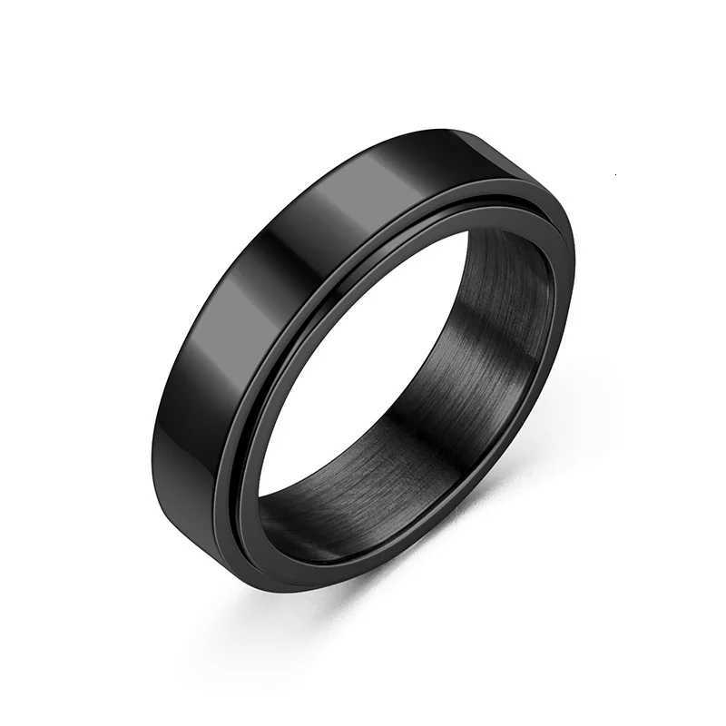 Anti Stress Rotating Couple Rings For Lovers Smooth Stainless Steel Knuckle Anti Anxiety Ring Fidget Spinner Anillo Antiestres S250716