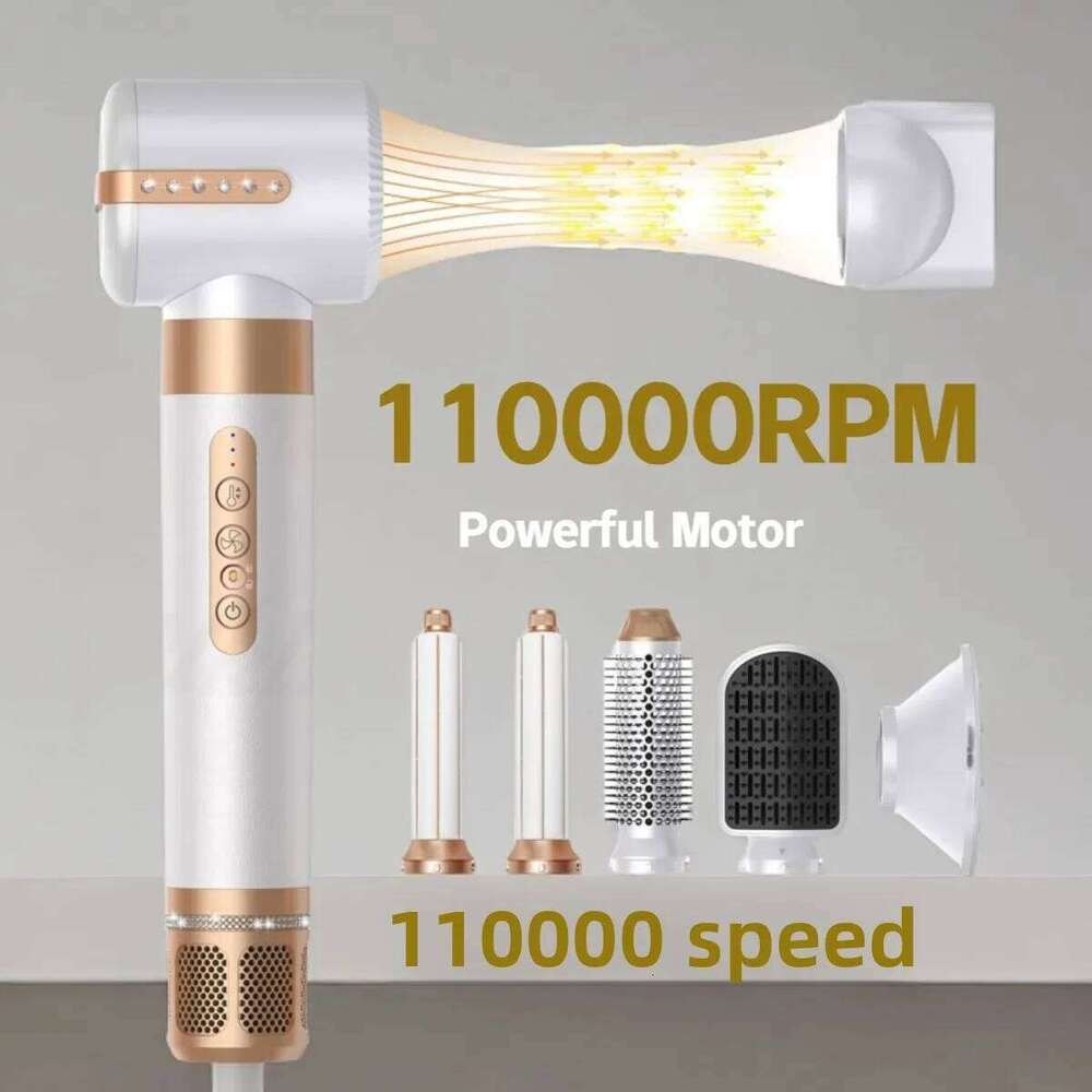 7-In-1 Household Hairdrier Comb Straightening Curling Iron Cold Hot Air Blow Dryer Salon Tool Accessories