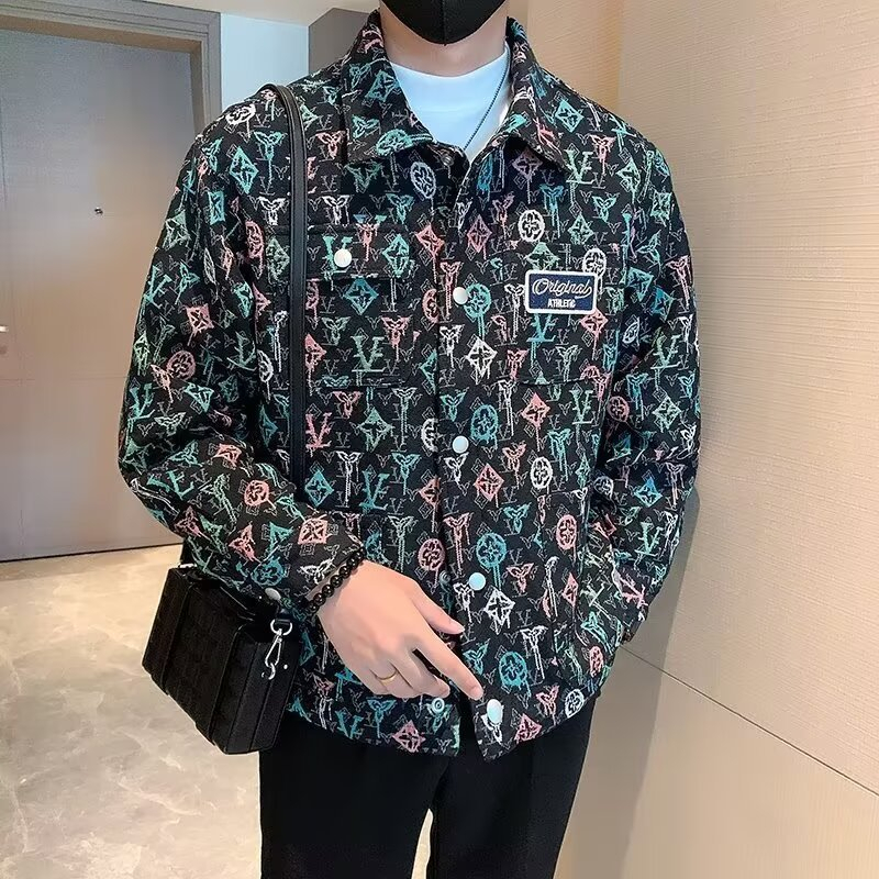 hot Designer Free Shipping Spring and Autumn Mens Comfortable Jacket High Street Trendy Brand Large Loose Jacket Camouflage Clothing