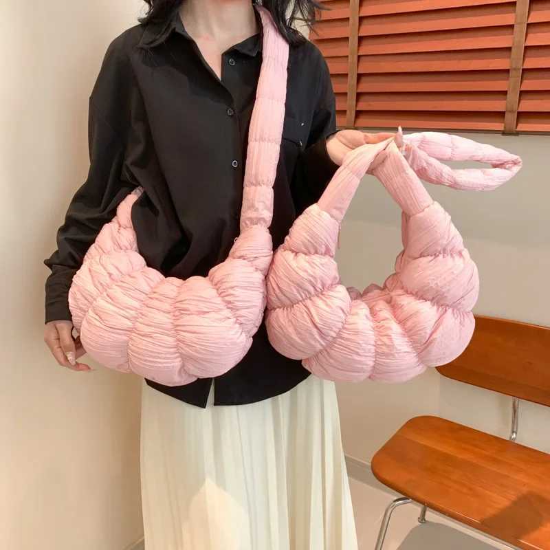 Pleated Cloud Dumpling Bags Quilted Cotton Crossbody BagsLadies High Quality Shoulder Bag Large Capacity Puffer Women Sling Bags
