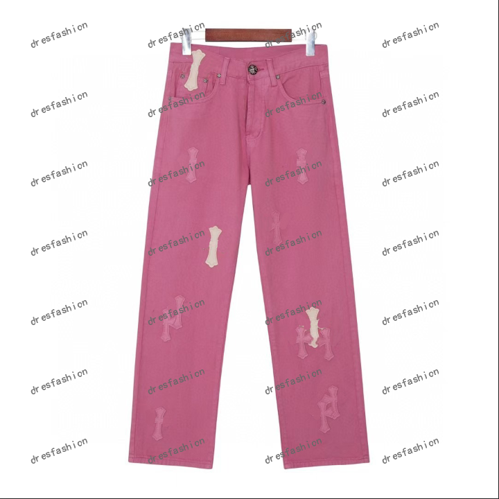 Chrome jeans mens designer jean black pencil hole cotton print hip hop pants streetwear casual designers joggers pant skinny Jeans