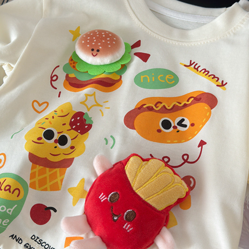 Children's short-sleeved T-shirt for boys and girls summer T-shirt for babies designer cartoon top with soft and skin-friendly fabric children�