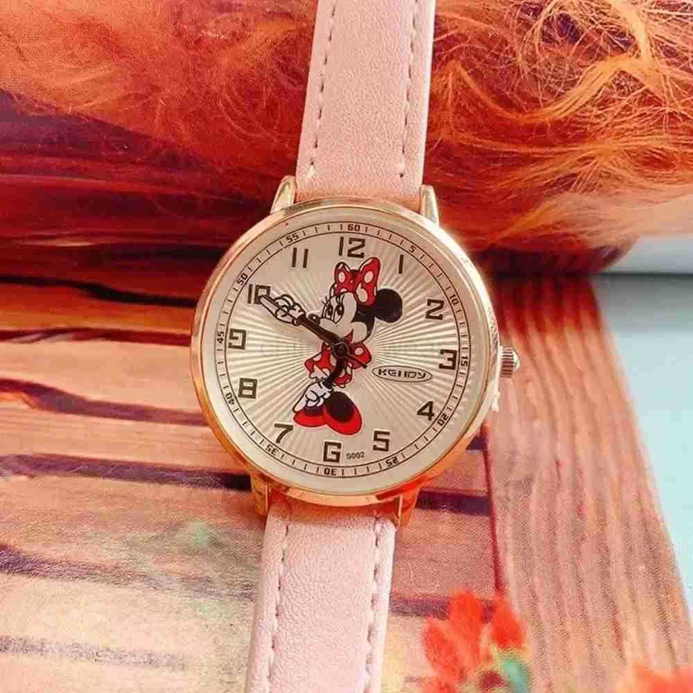 Disney Mickey Mouse Minnie Childrens Watches Fashion Cute Cartoon Quartz Watch Small Dial Wristwatch Ladies Dress Watch W20250716