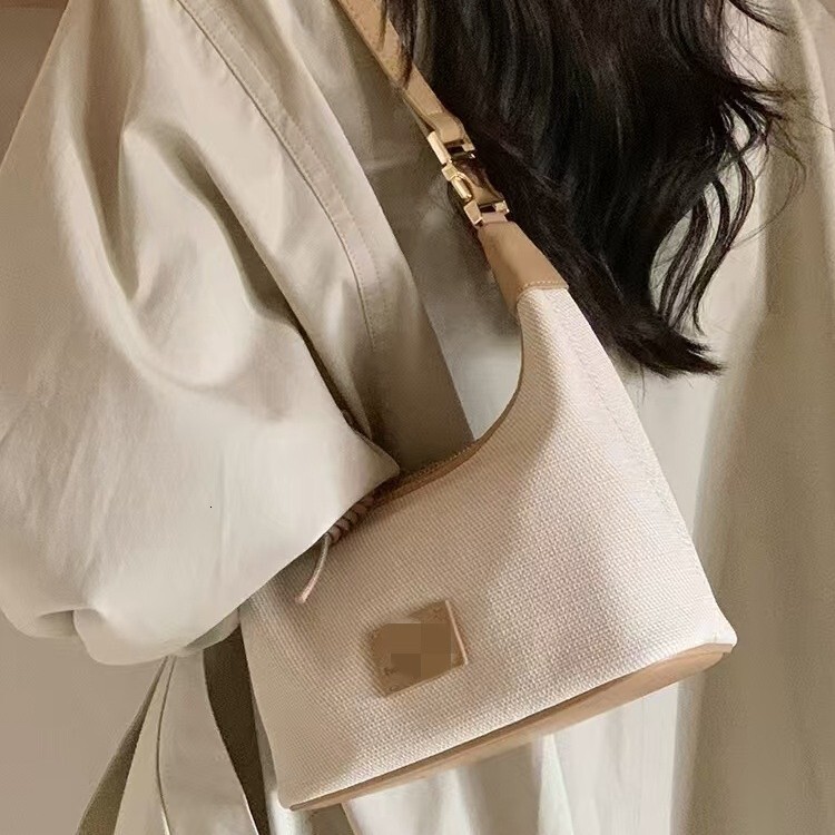 Designer 2025 Spring Summer New Wheat Field Gallery Commuter Canvas Handbag Niche High-end Feel Light Luxury Women's Bag