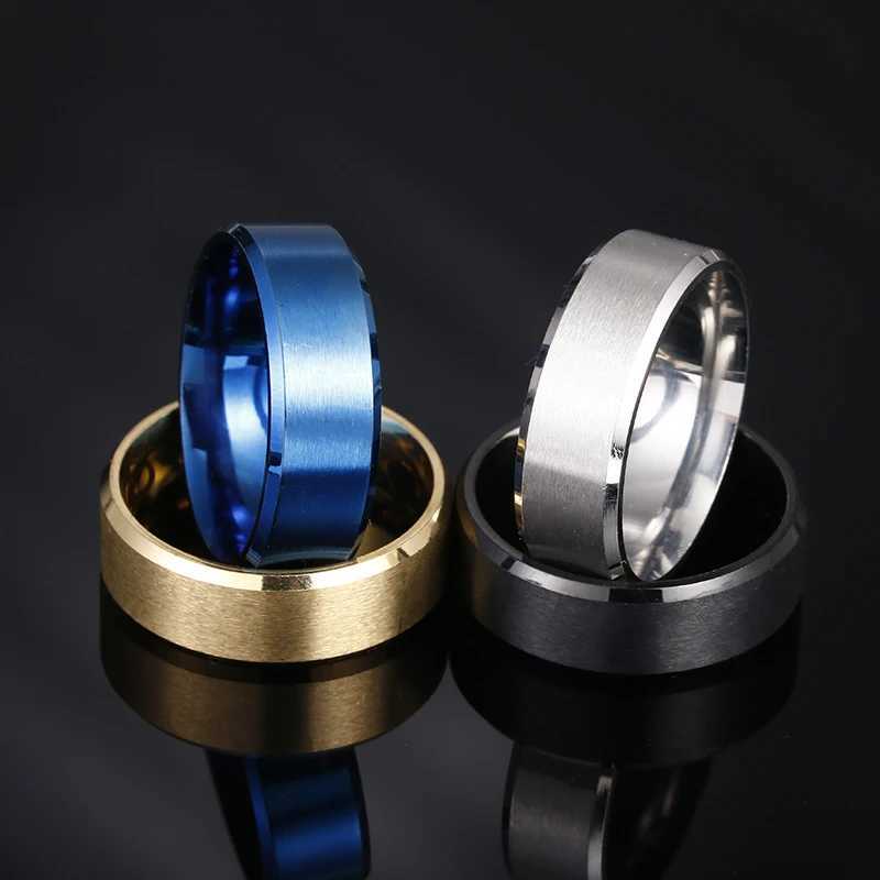 Fashion Charm Jewelry ring men stainless steel Black Rings For Women Custom Engrave Name S250716