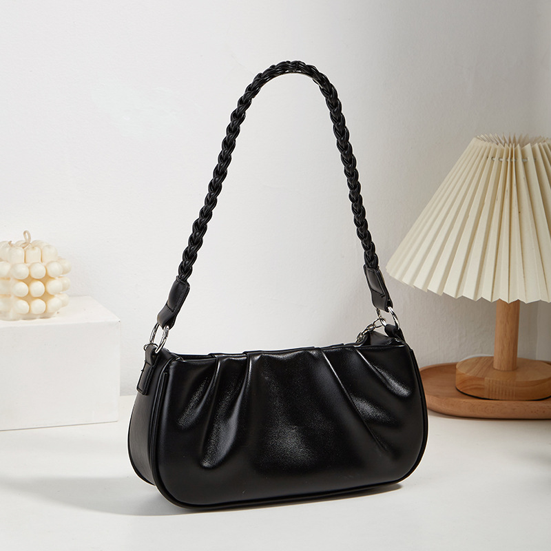 Designer High-End Pleated Cloud Underarm Fashion Shoulder Crossbody 2025 Soft Leather Chain Woven Handbag Light Luxury Women's Bag