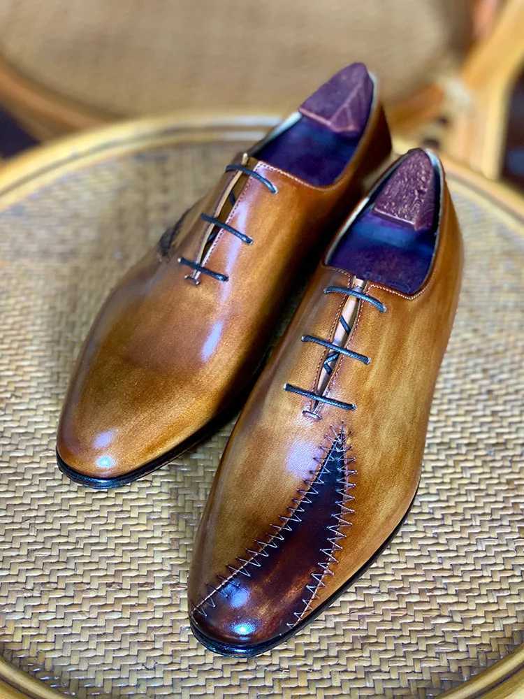 100 Designer Shoes Men High Quality Formal Casual Leather Shoe Oxford Wedding Party Dress Shoes Elegant Handmade Custom OX50 W250716