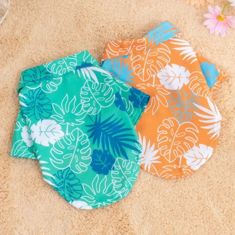 Summer Dog Clothes Hawaiian Style Pet Beach Shirts Fashion Puppy Vest Coconut Print Cat Shirt Chihuahua Yorkies Clothes 250711