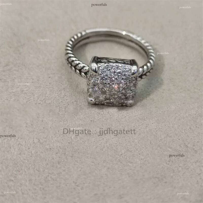 Wedding Ring Designer American Fashion Brand Jewelry Chatelaine Sterling Sier with Pav Dias for Women Rings