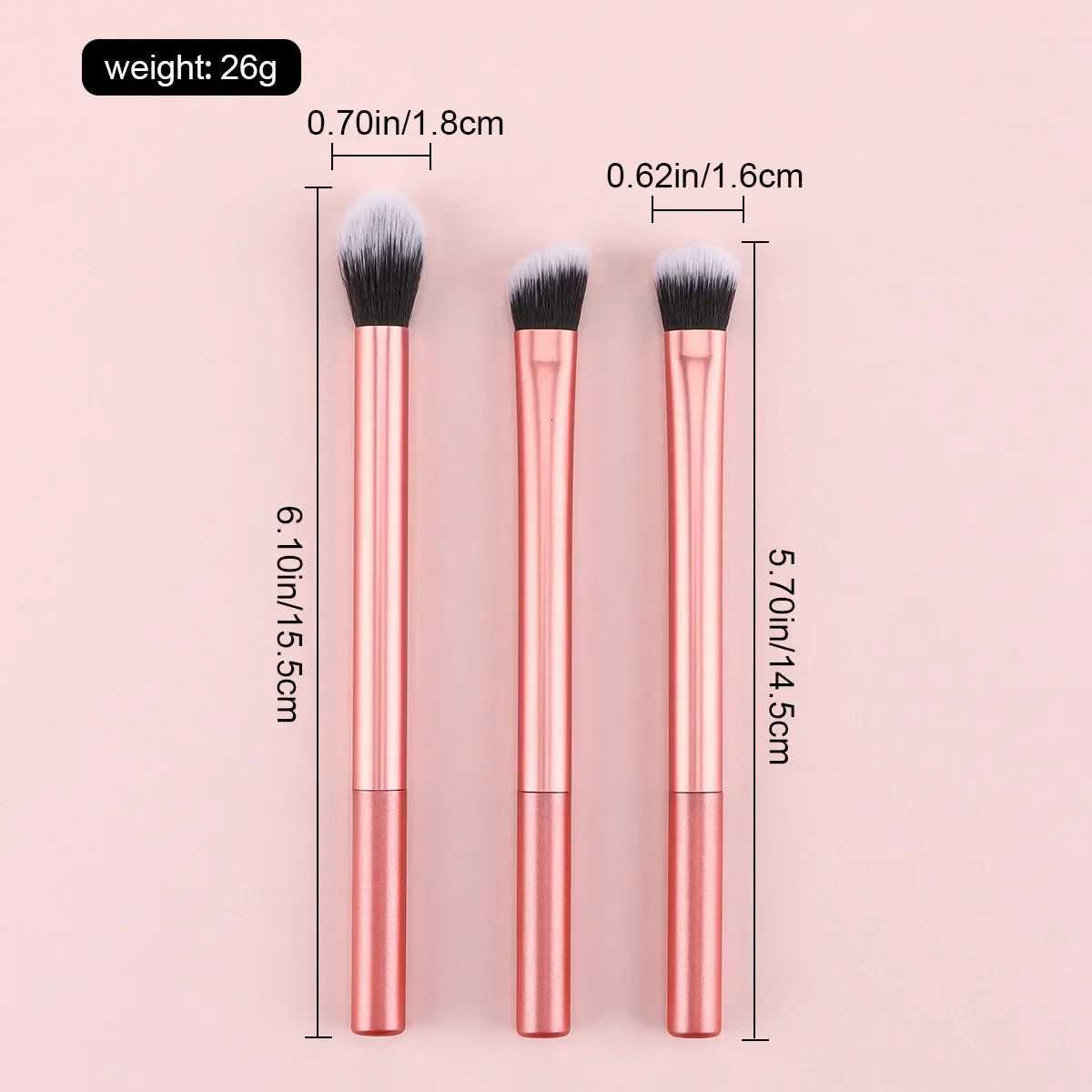 New Three Color Flawless Base Makeup Brush Set Concealer Eye Shadow Powder Blusher Halo Dye Makeup Brush Beginner Brush Set XJ2500716