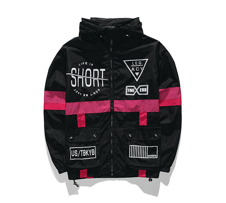Men's and Women's Jackets Three tone 3D Pocket Spring and Autumn Hooded Jacket Y2K