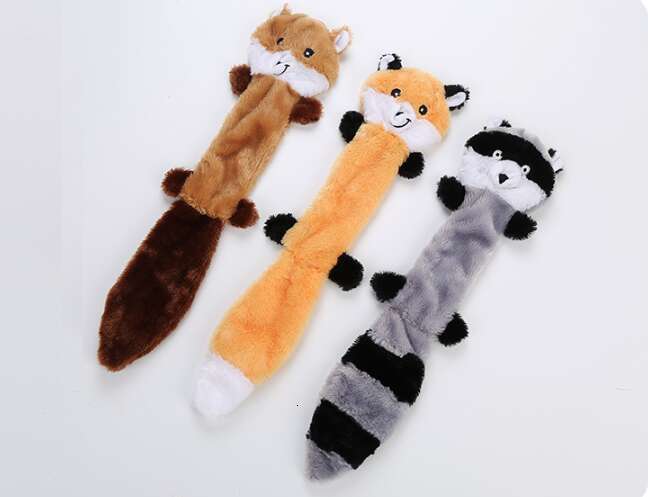 ZippyPaws Skinny Peltz No Stuffing Squeaky Plush Dog Toys, 3-pack