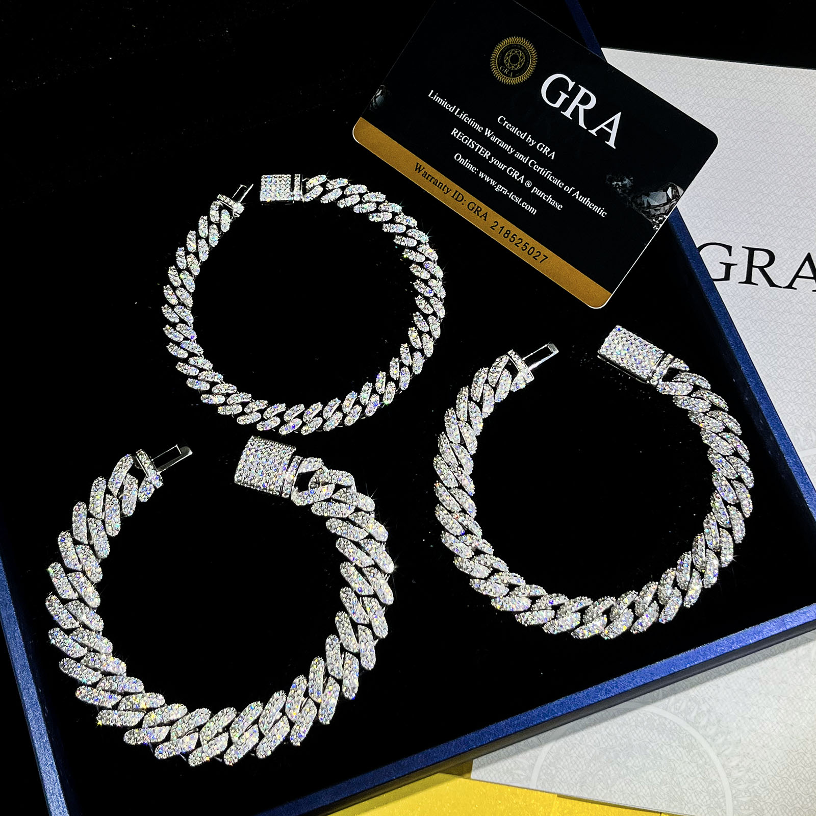 US Hottest Hiphop Jewelry Iced Out 6mm Moissanite Diamond Cuban Link Bracelet One Row Paved for Women and Mens