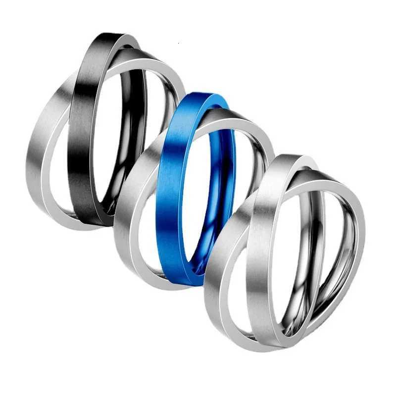 Anti Stress Anxiety Fidget Spinner Couple Rings Rotate Freely Jewelry for Men Women Stainless Steel Knuckle Ring Wedding Bague S250716