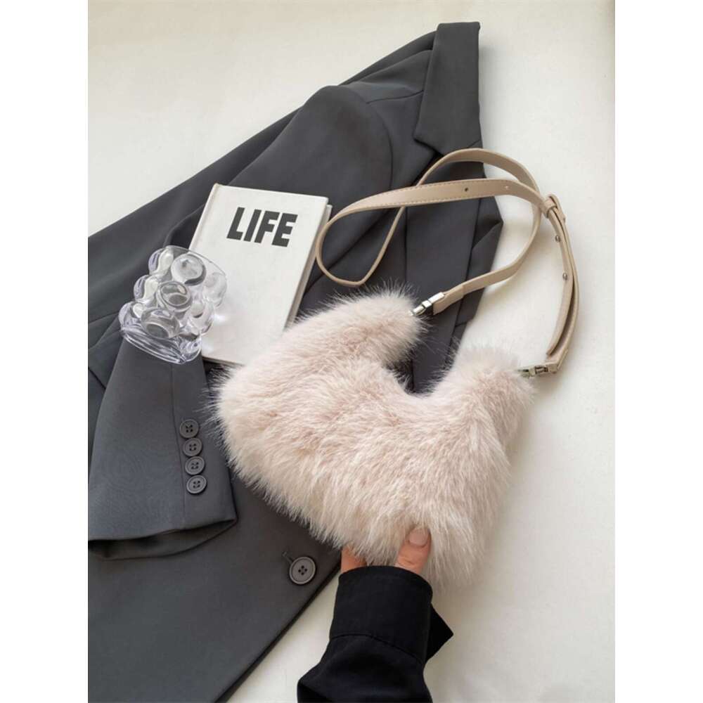 Elegant Soft Fur Tote Bags - Versatile Small Capacity Purse Perfectly Fit All Seasons