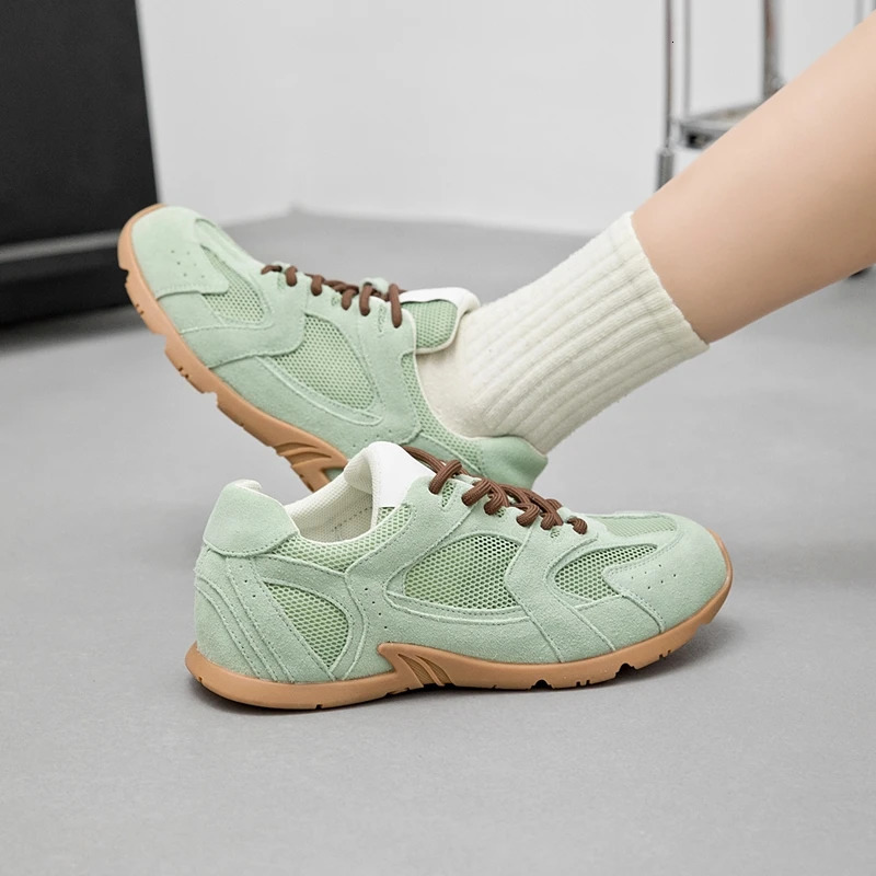 Women Sneakers Spring Summer Genuine Leather Retro Fashion Casual Flats Women Lace-up German Training Shoes Women 250712