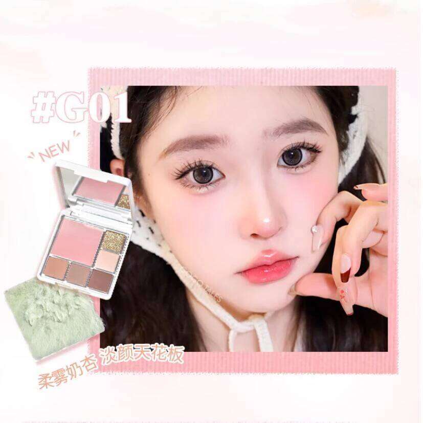 GOGO TALES Makeup Eyeshadow Palette 6 Colors Pink Natural Matte Shimmer Glitter Pigment Eye Shadow Pallete X250716