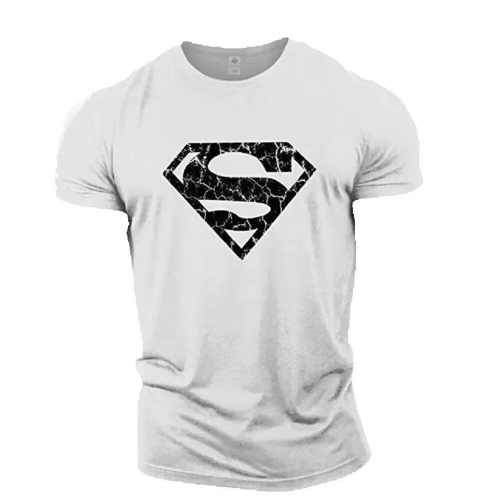 Europe and the United States Gym Superman Hip Hop Sports Fiess Casual Summer Loose for Men Shirt Girls T-shirt Lovers