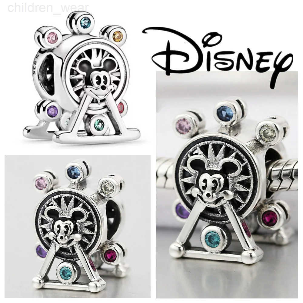 Disney Mickey Mouse 925 Silver Charms Fit Minnie Girls Original Bracelet Cartoon Stitch Style Beads Pendant Gift For Jewelry W20250716