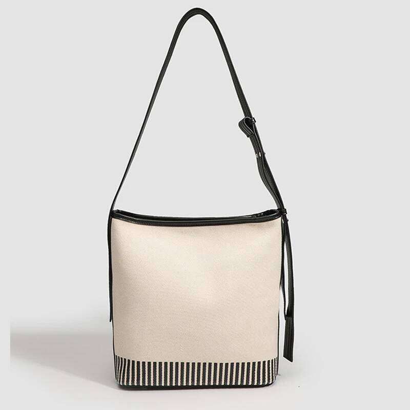 Fashion Canva Shoulder Bag Large Capacity Top Handbag Office Women's Commuter Bags Vegan Leather Female Composite Bucket 2025