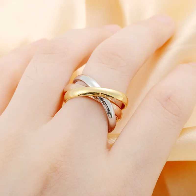 Anti Stress Anxiety Fidget Spinner Couple Rings Rotate Freely Jewelry for Men Women Stainless Steel Knuckle Ring Wedding Bague S250716