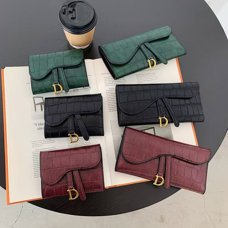 Designer Wallet Women Fashion Women Luxury Vintage Minimalist Genuine Leather High Capacity Red Brown Coin Pocket Designer Bag Luxury Short Women Small Card Holder