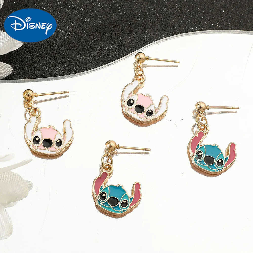 Disney 100% Authentic Disney Trend Stud Earrings Anime Jewelry Accessories Stitch Cartoon Kawaii Earring Birthday Gifts W20250716