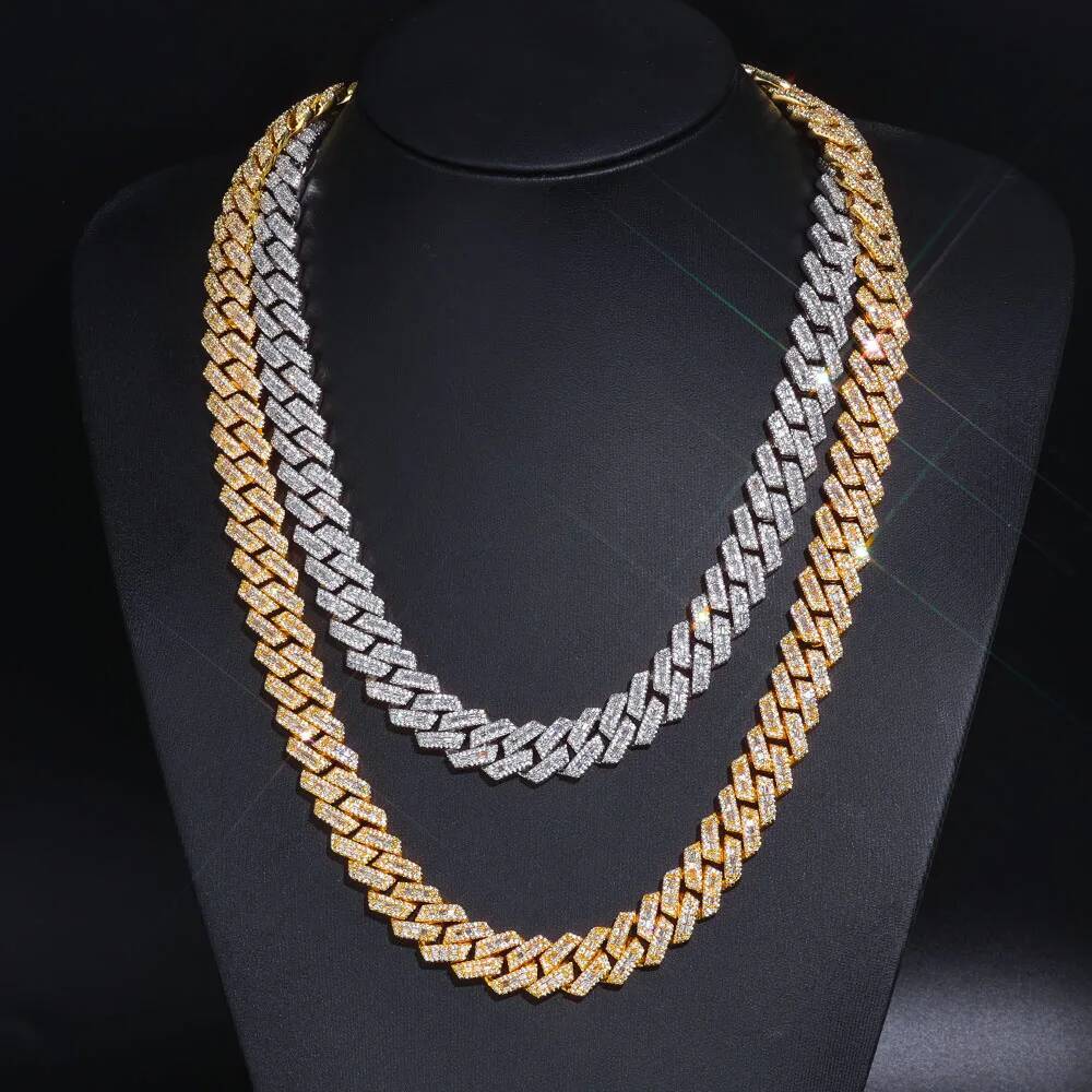 ESKEEM GRA Certified Miami Moissanite Necklace Hip Hop Jewelry Men Cuban Link Chain 925Silver VVS Classic Jewelry Women
