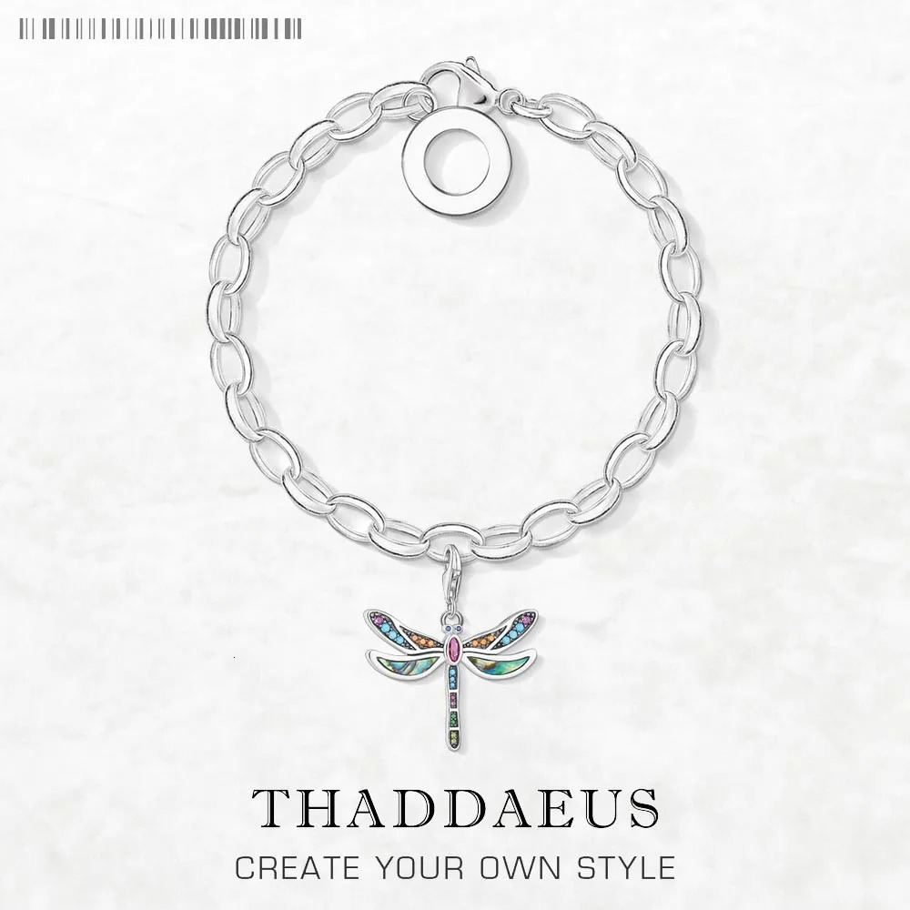 Dragonfly Charm BraceletEurope 925 Sterling Silver Gift For Women Summer Bohemia Link Chain Jewelry 250712