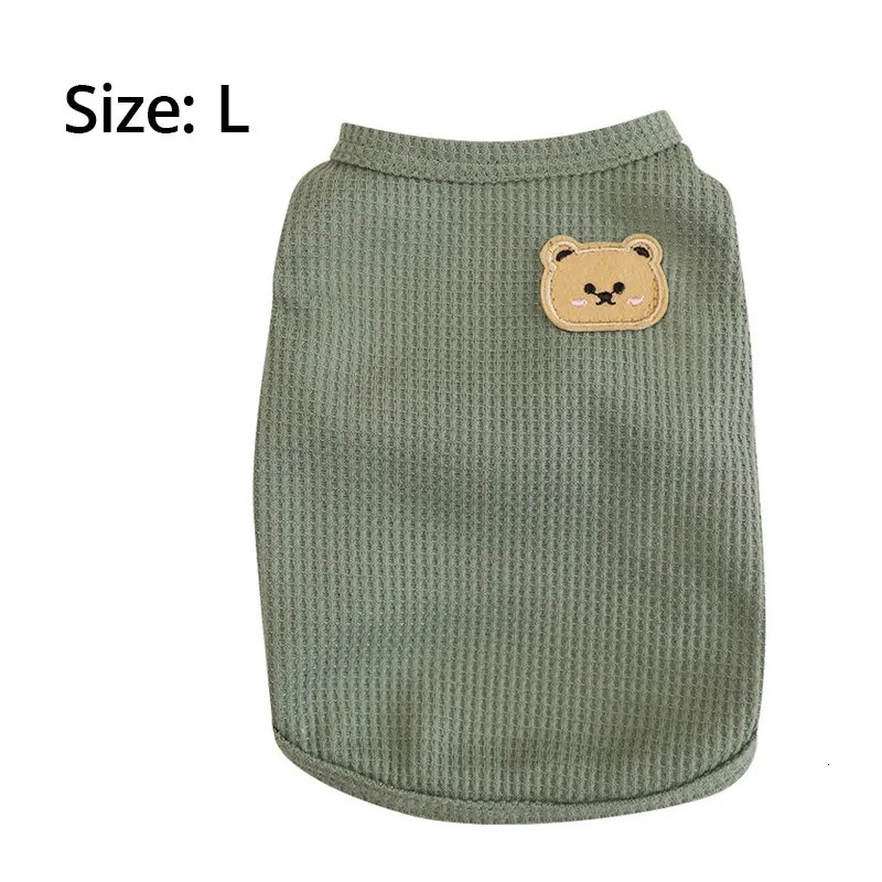1pc Green Bear Vest Pet Dog Clothes Cat Solid Tshirt Clothing Dogs Thin Small Fashion Chihuahua Summer Breathable 250711