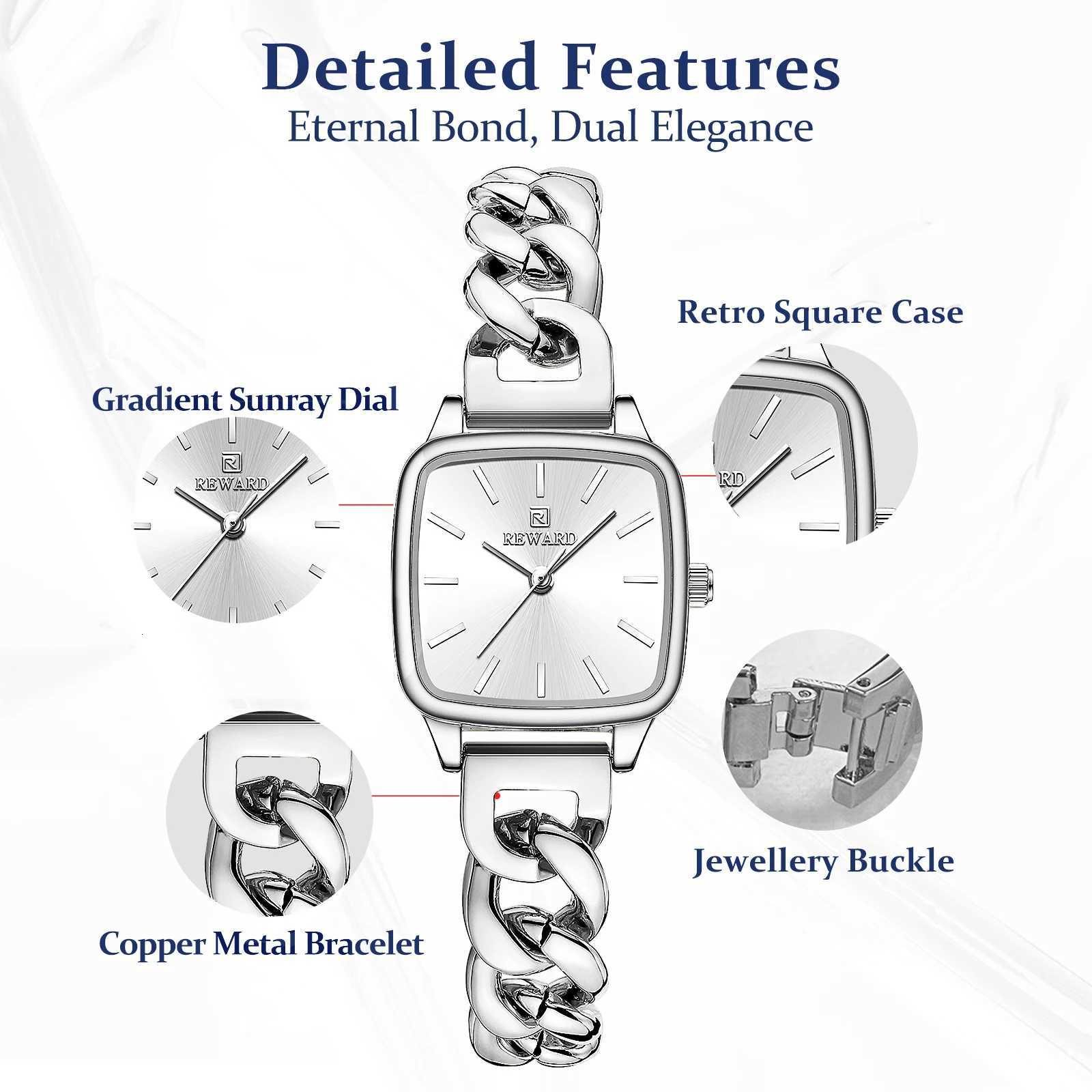 Reward Wen Quartz Ice Luxury Ladies Waterproof Luminous Ice Elegant Fem Clock Y250715