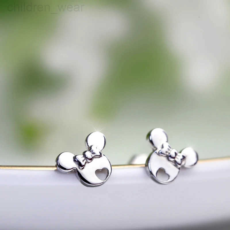 Disney ute Mini Mouse Stud Earrings for Women Bowknot Heart Cartoon New Gift Charm Fashion Jewelry (E001) W20250716